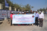 Campaigning on hygiene and hand washing on Balanagar main road. Campaigning on hygiene and hand washing on Balanagar main road.