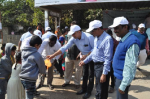 Demonstration on hygiene and hand washing at Balanagar Bus Stop. Demonstration on hygiene and hand washing at Balanagar Bus Stop.