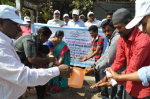 Demonstration on hygiene and hand washing at Balanagar Bus Stop. Demonstration on hygiene and hand washing at Balanagar Bus Stop.