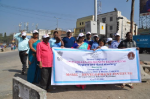 Campaigning on hygiene and hand washing on Balanagar main road. Campaigning on hygiene and hand washing on Balanagar main road.