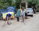 Cleaning of road at Bhawan