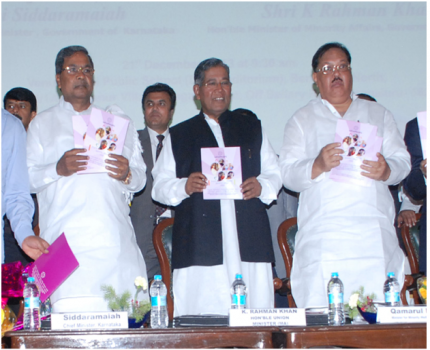 The Union Minister for Minority Affairs, Shri K. Rahman Khan and the Chief Minister of Karnataka