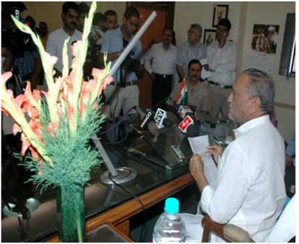 Shri Dinsha J. Patel taking charge as the Minister of State