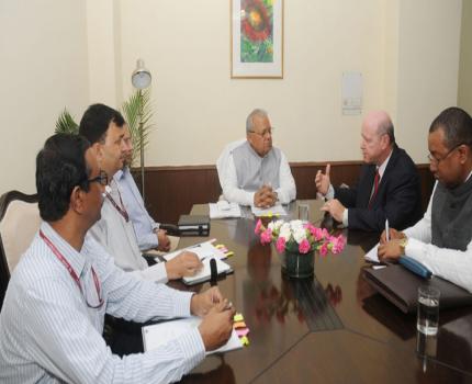 The Minister for Tourism & Culture of Seychelles, Mr. Alain St. Ange meeting