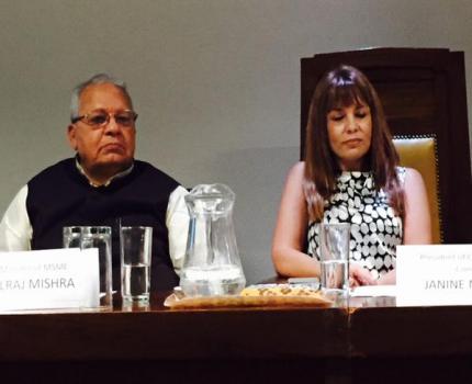 Sh. Kalraj Mishra, Minister MSME in B2B discussions session with Ms Janine Myburgh