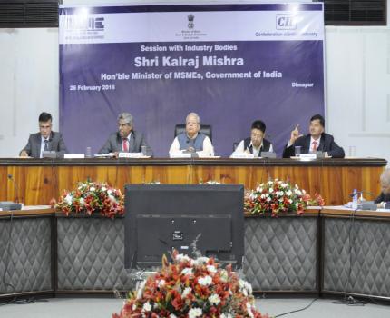 Shri Kalraj Mishra Honble Minister MSME had an interactive Session with Industry Association of NER at Dimapur
