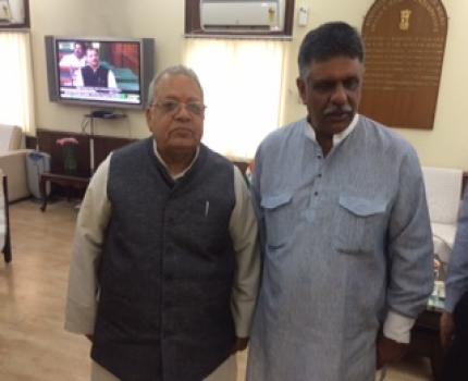 Sri Kalraj Mishra Honble Minister MSME met Honble Minister Industry Govt of Rajasthan on 7-8-2015