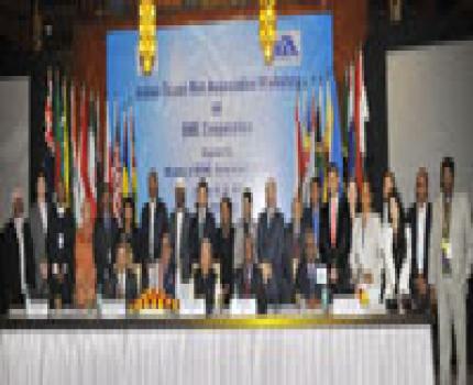 The Union Minister for Micro, Small and Medium Enterprises, Shri Kalraj Mishra in a group photograph with the representatives from IORA member countries, at the inauguration of the workshop to negotiate an MoU for MSME Cooperation amongst Indian Ocean Rim