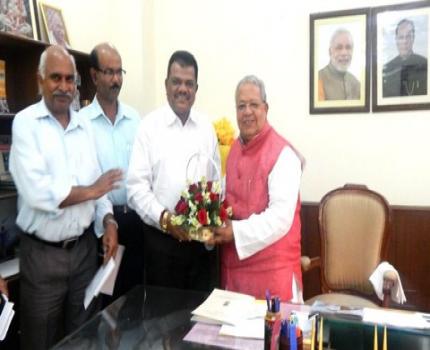 Industry Minister of Goa, Shri Mahadeva Nayak calling on the Union Minister for MSME