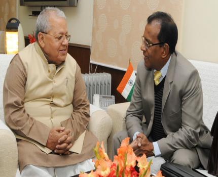 The Minister of Business, Enterprise and Cooperatives of the Republic of Mauritius, Mr. Soomilduth Sunil Bholah meeting the Union Minister 
