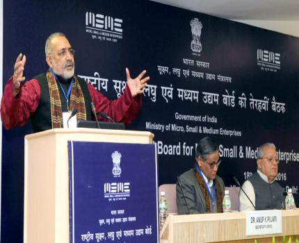 The Minister of State for Micro, Small & Medium Enterprises, Shri Giriraj Singh addressing the 13th Meeting of the National Board for Micro, Small & Medium Enterprises, in New Delhi on January 18, 2016.