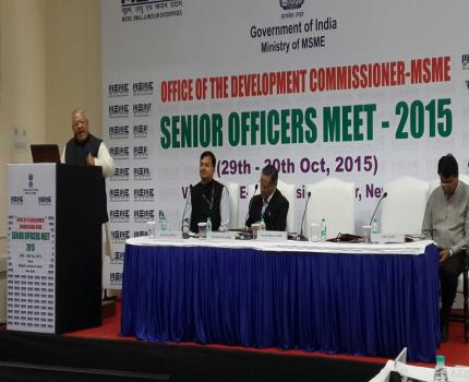 Shri Kalraj Mishra Honble Minister MSME addressed Two Day Senior Officers Meet of DC MSME today. Shri Anup K Pujari Secretary MSME and Sri AK Jha CEO KVIC were also present