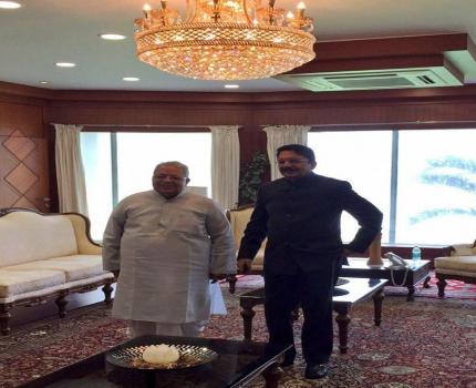 Sri Kalraj Mishra Honble Minister MSME met Shri Vidyasagar Rao HE Honble Governor of Maharashtra at Mumbai