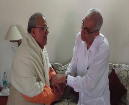 Shri Kalraj Mishra Honble Minister MSME met Shri O P Kohli Honble Governor of Gujarat